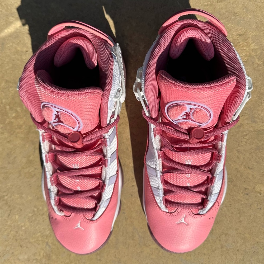 Jordan 6 Rings Coral Chalk White Desert Berry-Size 6.5Y, 8 Women’s - Picture 6 of 9